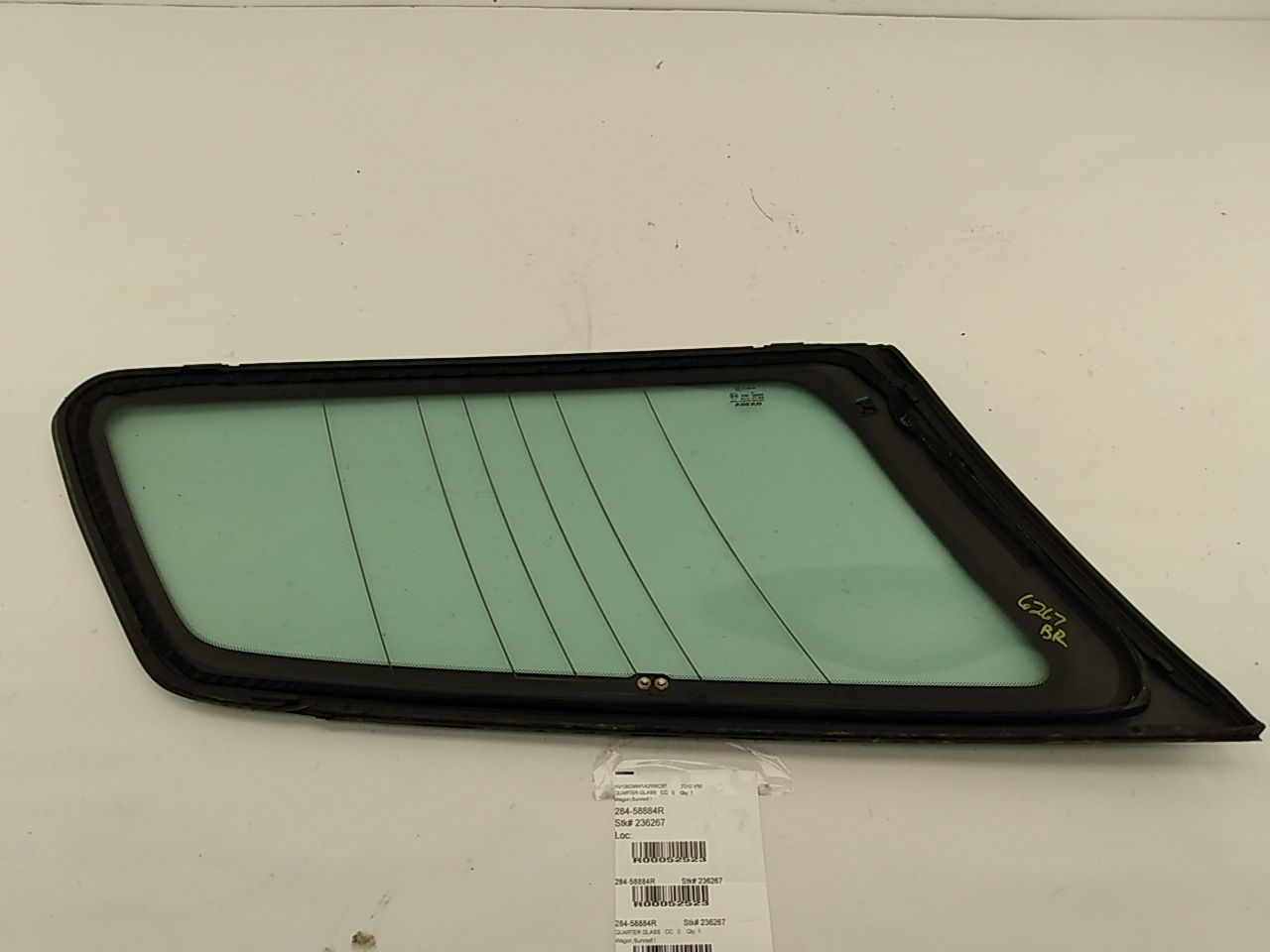 Volvo V50 Rear Right Quarter Glass