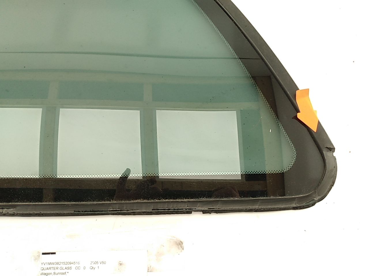 Volvo V50 Rear Right Quarter Glass