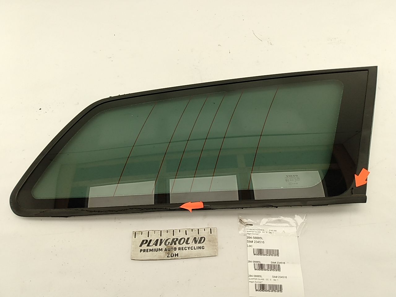 Volvo V50 Rear Left Quarter Glass