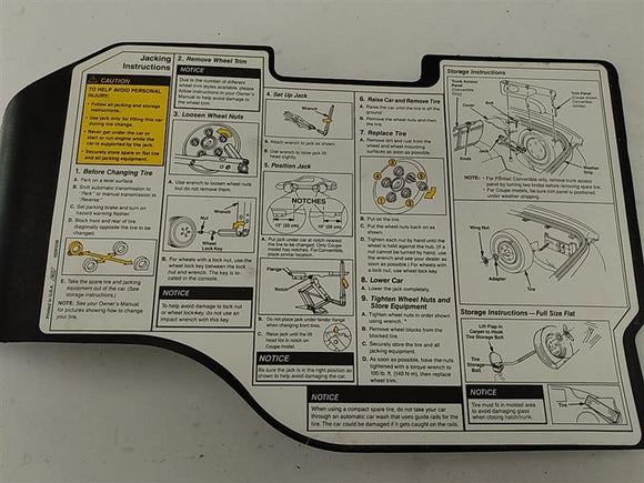 Pontiac Firebird Jack Cover Trim Panel