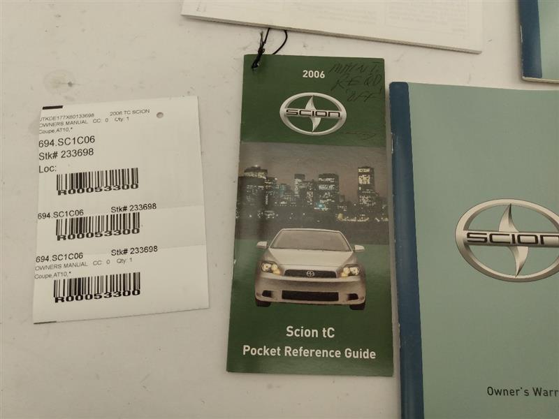 Scion TC Owners Manual - 0