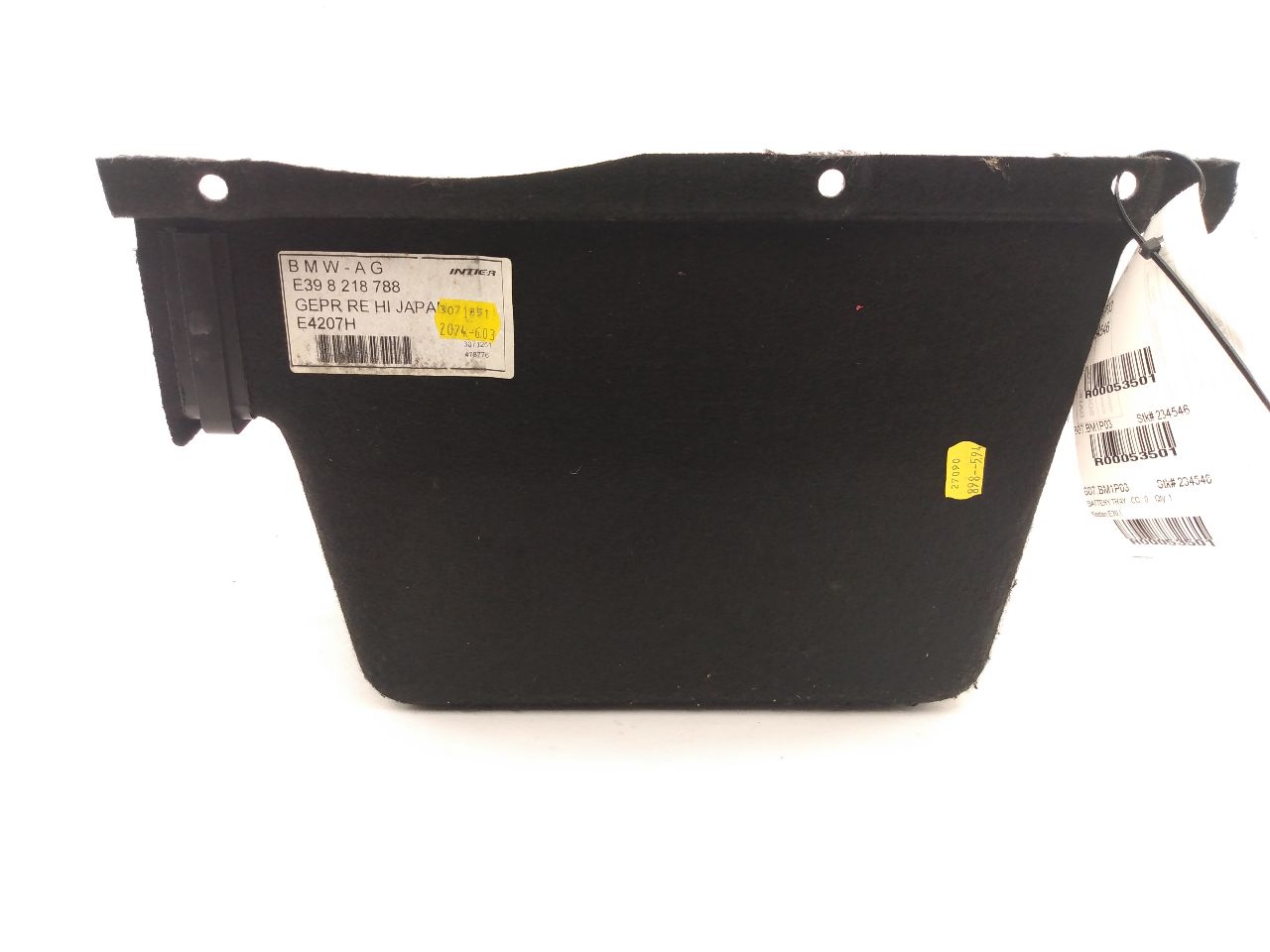 BMW 525I Right Trunk Battery Storage Tray Cover