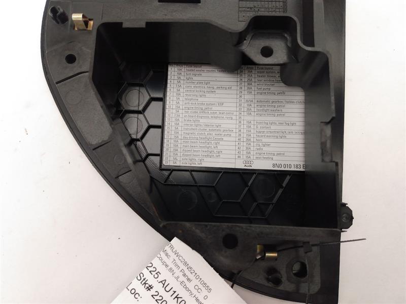 Audi TT Left Dashboard Fuse Box Plate