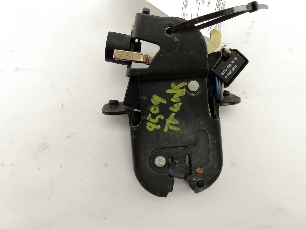 Mercedes SLK230 Trunk Lock Mechanism