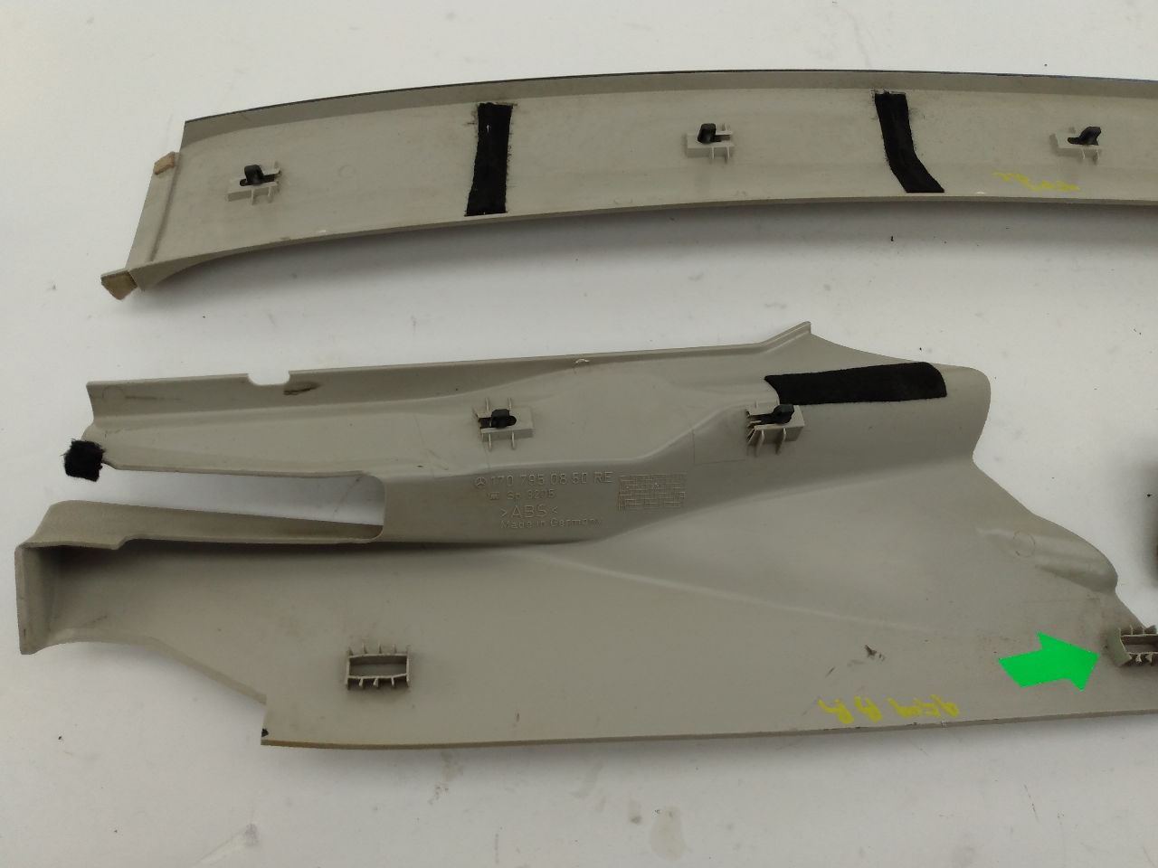 Mercedes SLK230 Convertible Roof Interior Plastic Trim Panels