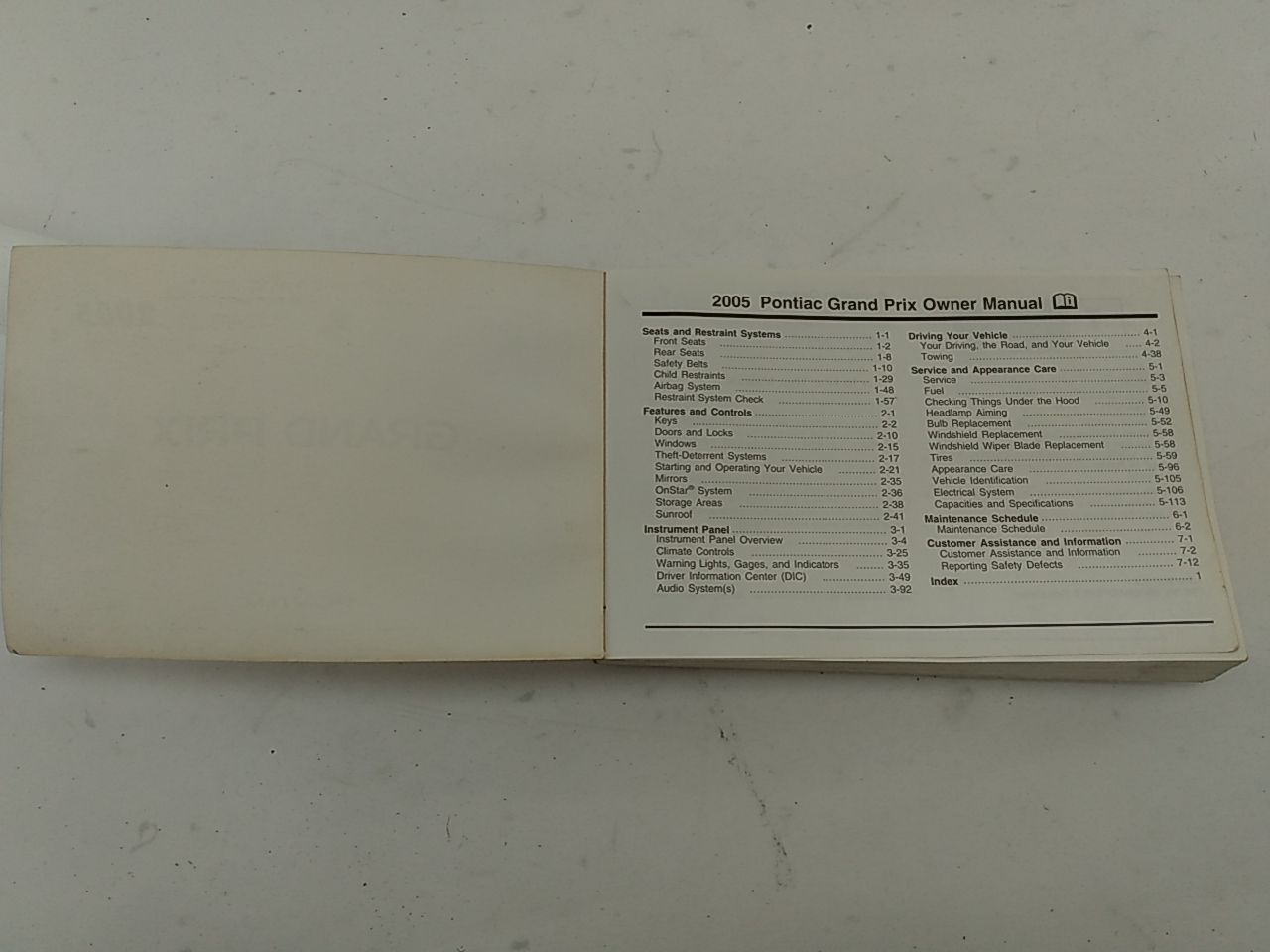 Pontiac Grand Prix Owner's Manual