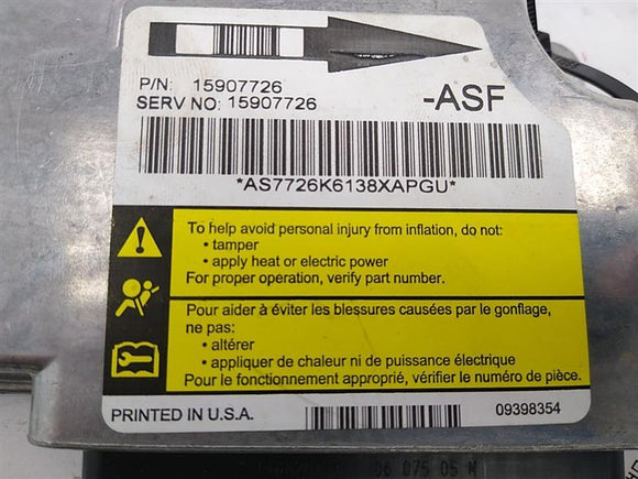 Hummer H3 Air Bag Control Module