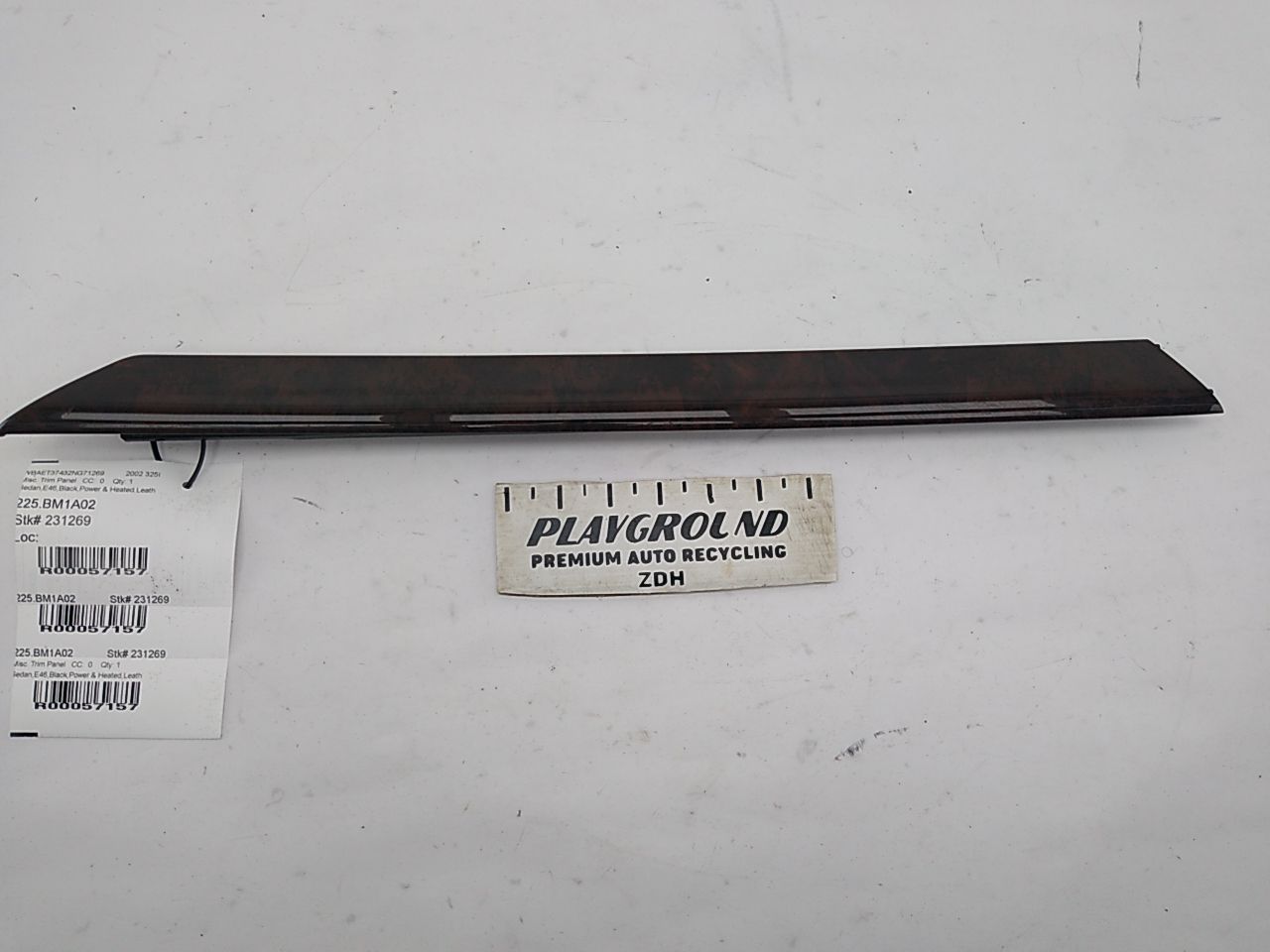 BMW 325I Rear Right Door Wood Trim Piece