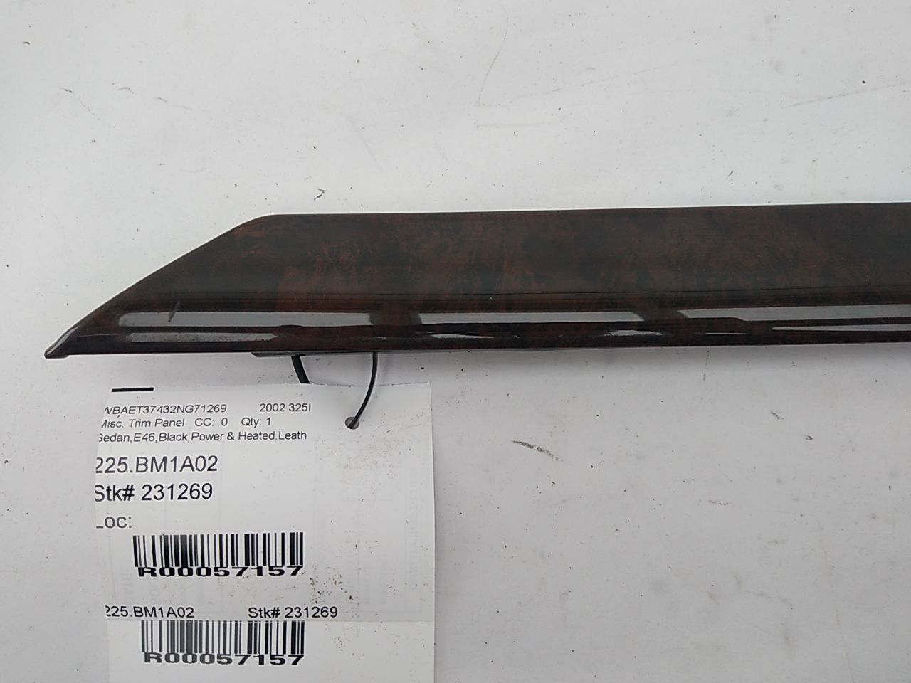 BMW 325I Rear Right Door Wood Trim Piece - 0