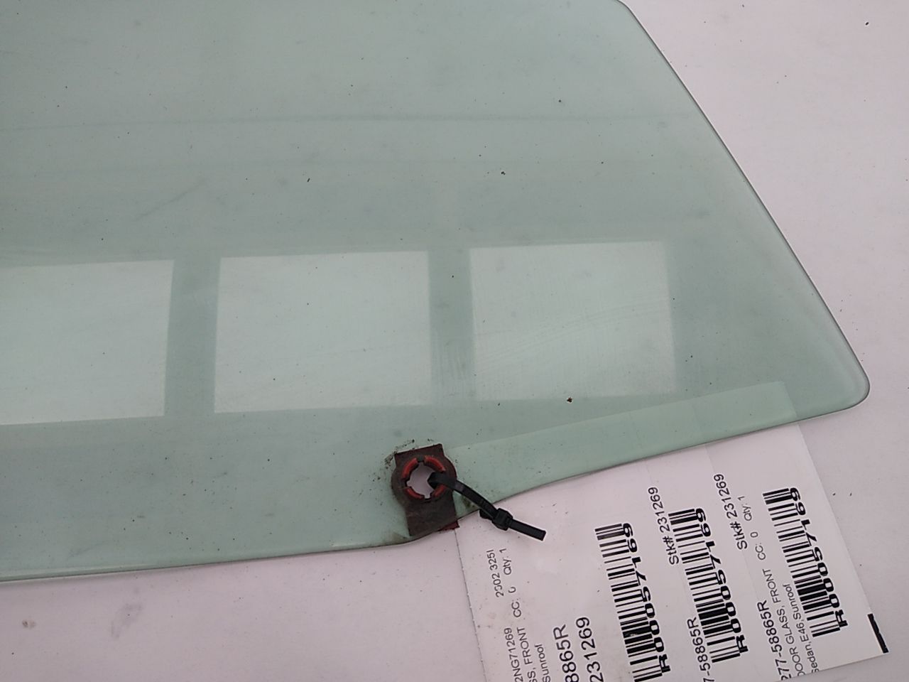 BMW 325I Front Right Door Glass