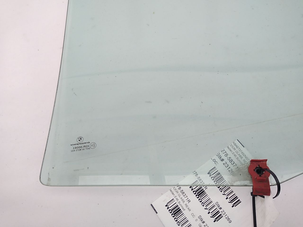 BMW 325I Rear Right Door Glass