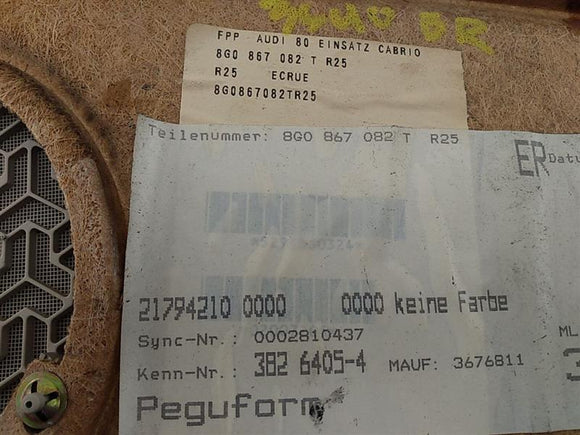 Audi Cabriolet Rear Right Speaker Box Cover