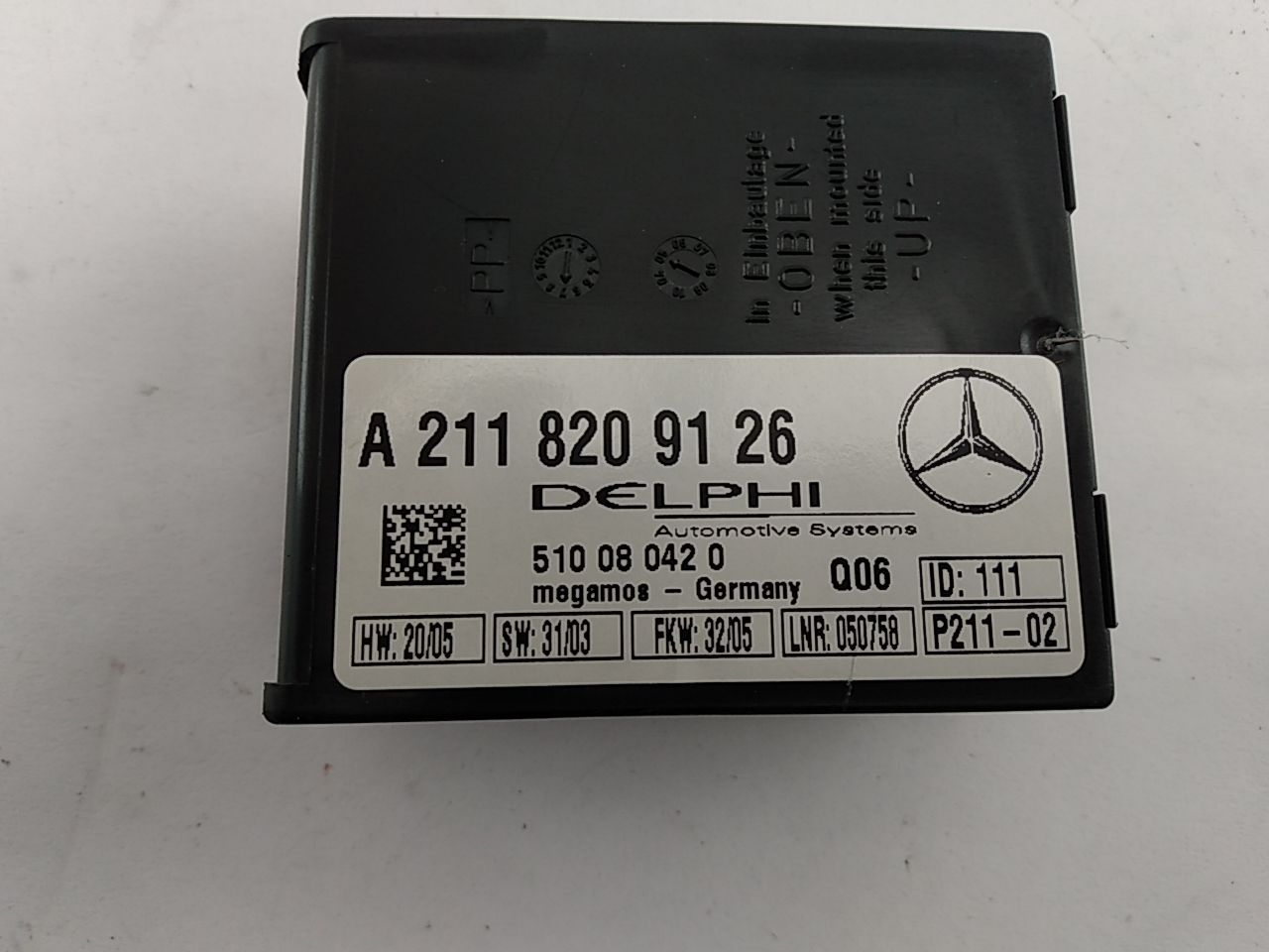 Mercedes SLK350 Anti Theft Alarm Control Module