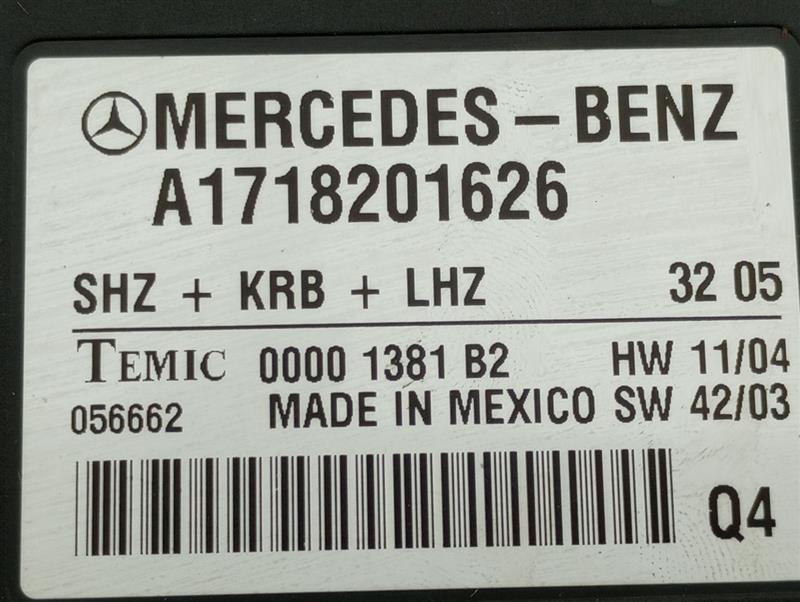 Mercedes SLK350 Rear Right Seat Module