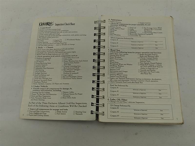 Cadillac Allante Owners Manual