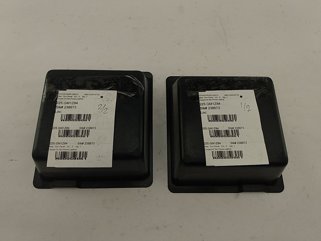 Chevrolet Corvette Pair Of Rear Storage Trays