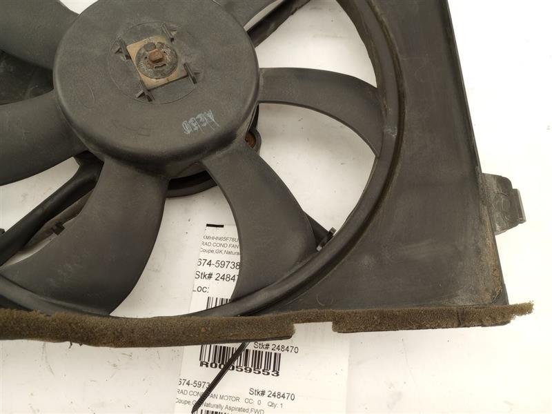 Hyundai Tiburon Front Right Radiator Cooling Fan