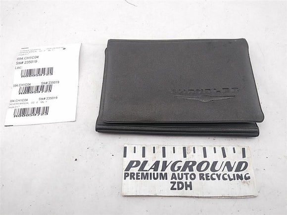 Chrysler Crossfire Owners Manual Holder