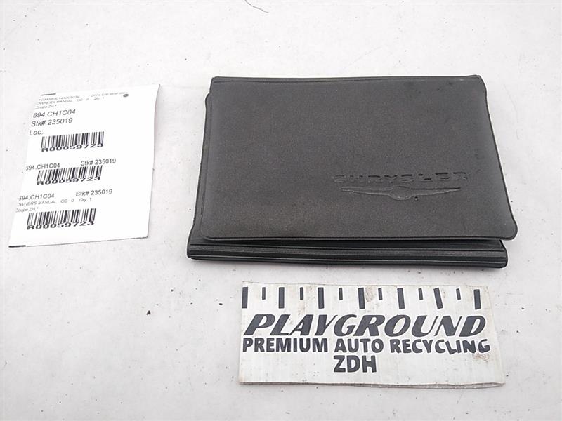 Chrysler Crossfire Owners Manual Holder