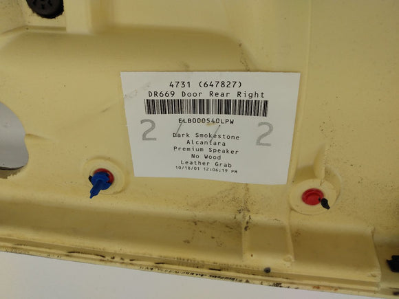 Land Rover Discovery Rear Right Interior Door Trim Panel