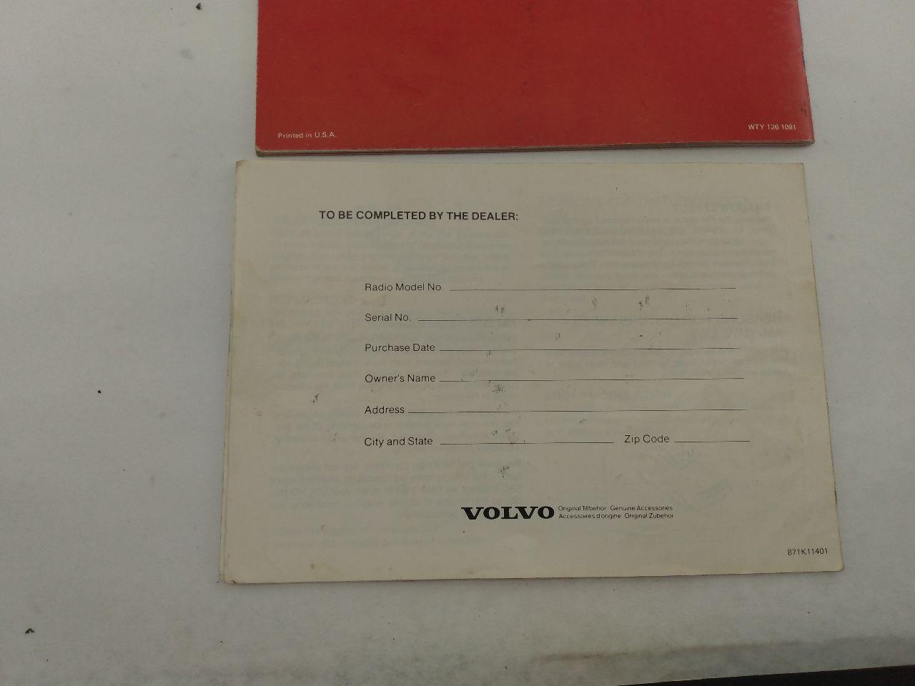 Volvo 245 Owners Manual