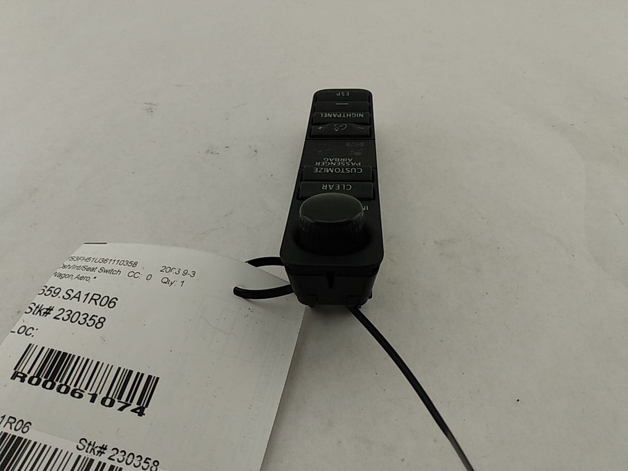 Saab 9-3 Dimmer Control Switch