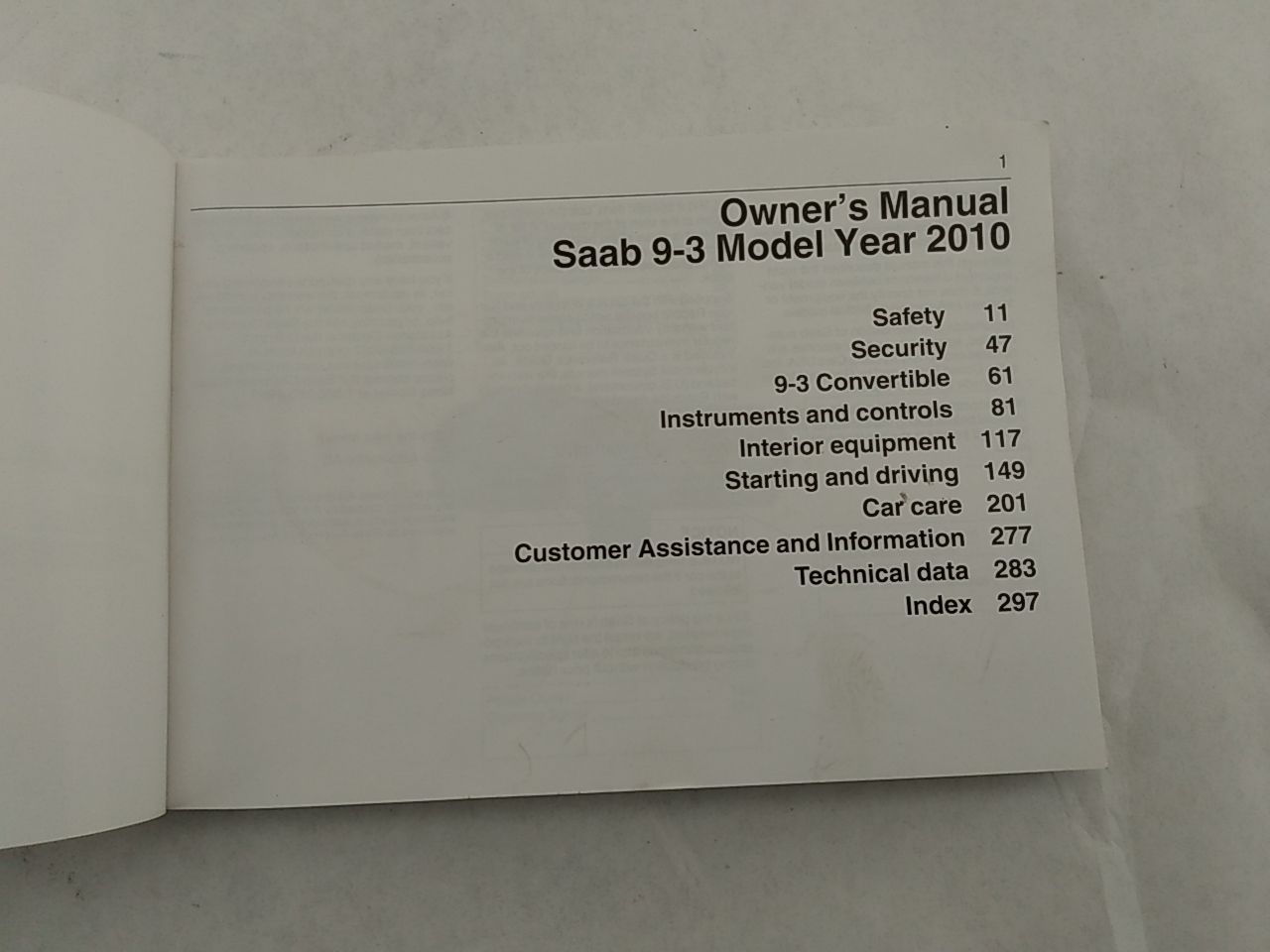 Saab 9-3 Owners Manual