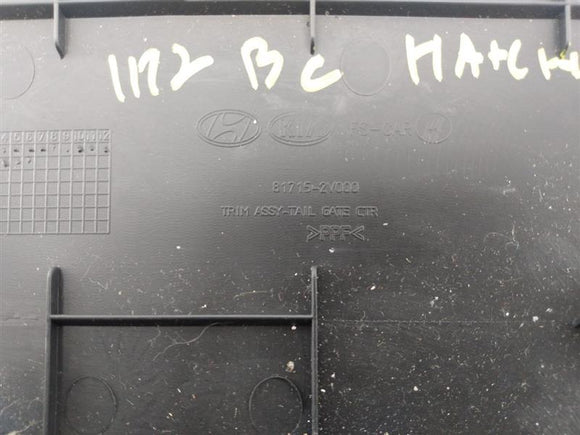 Hyundai Veloster Rear Center Hatch Trim