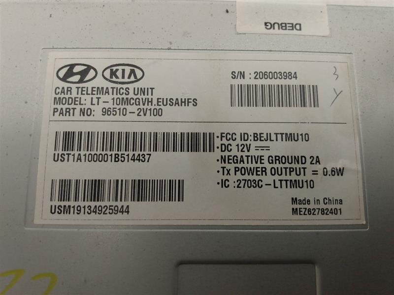 Hyundai Veloster Telematics Control Module