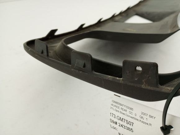 Saturn Sky Rear Bumper Lower Valance