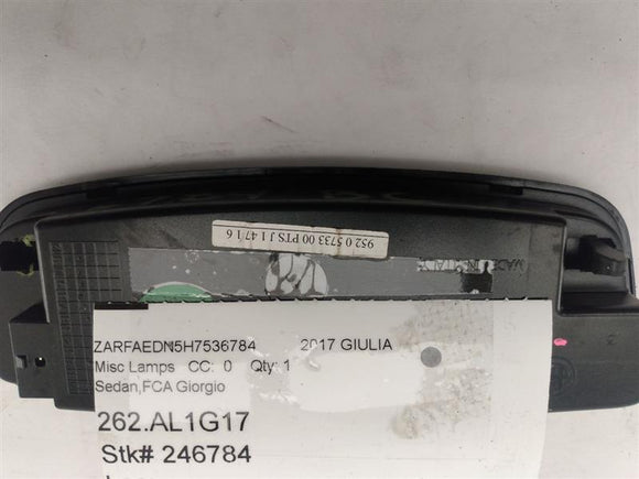 Alfa Romeo Giulia Rear Center Dome Lamp Assembly