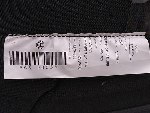 Volkswagen Eos Rear Bench Seat Back Upper Portion