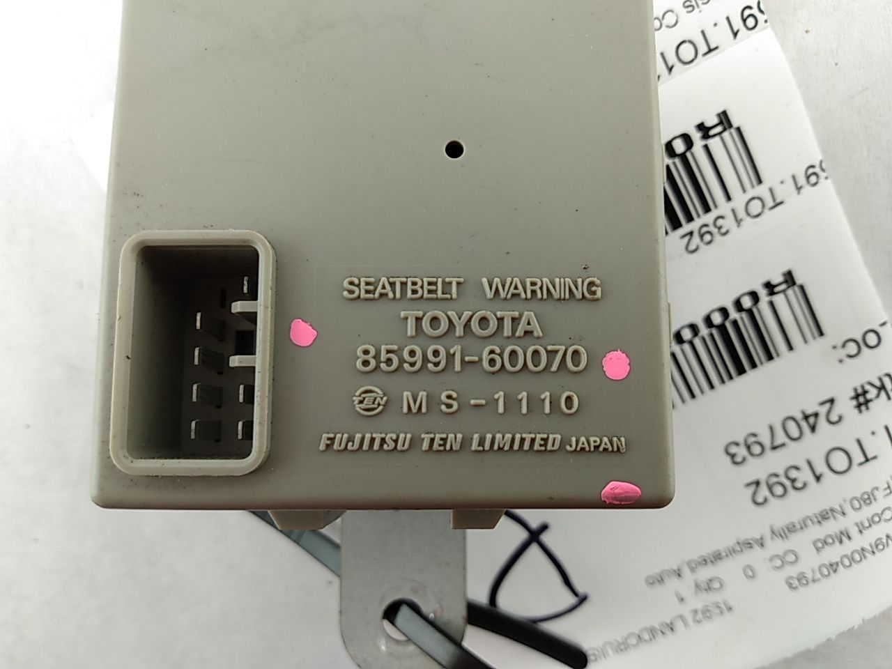 Toyota Land Cruiser Seat Belt Warning Module