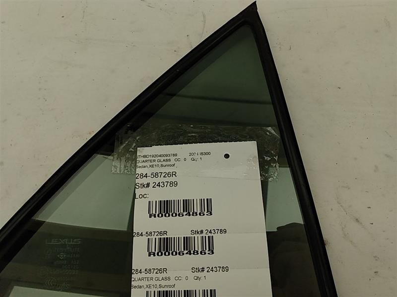 Lexus IS300 Rear Left Quarter Glass