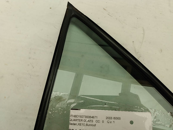 Lexus IS300 Rear Left Quarter Glass