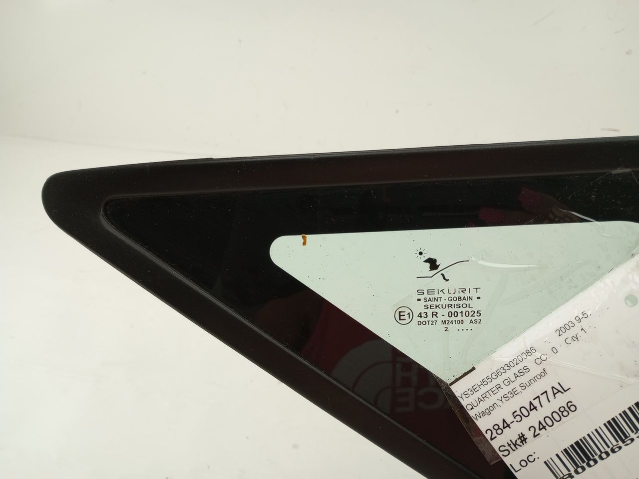 Saab 9-5 Rear Left Quarter Glass