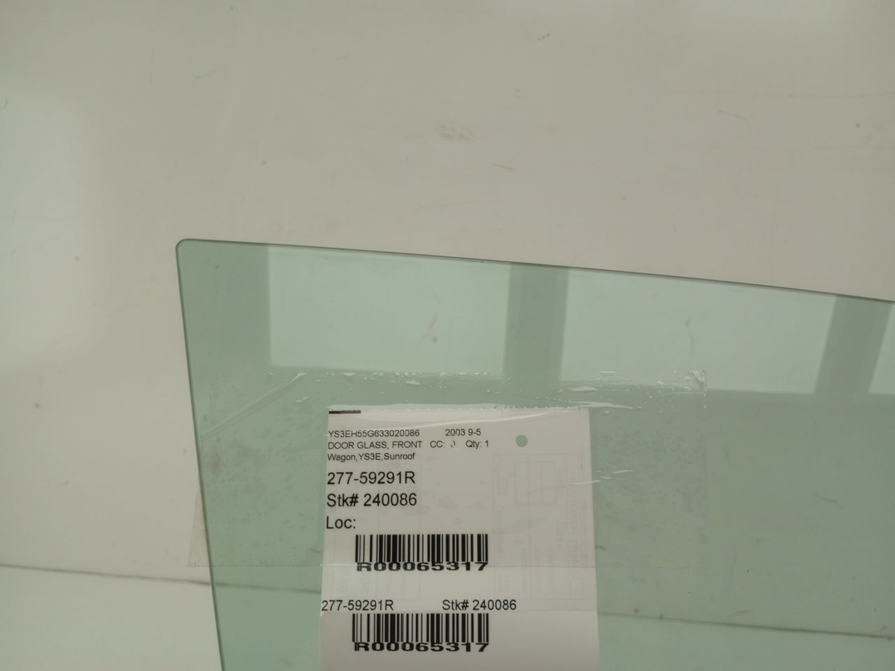 Saab 9-5 Front Right Door Glass