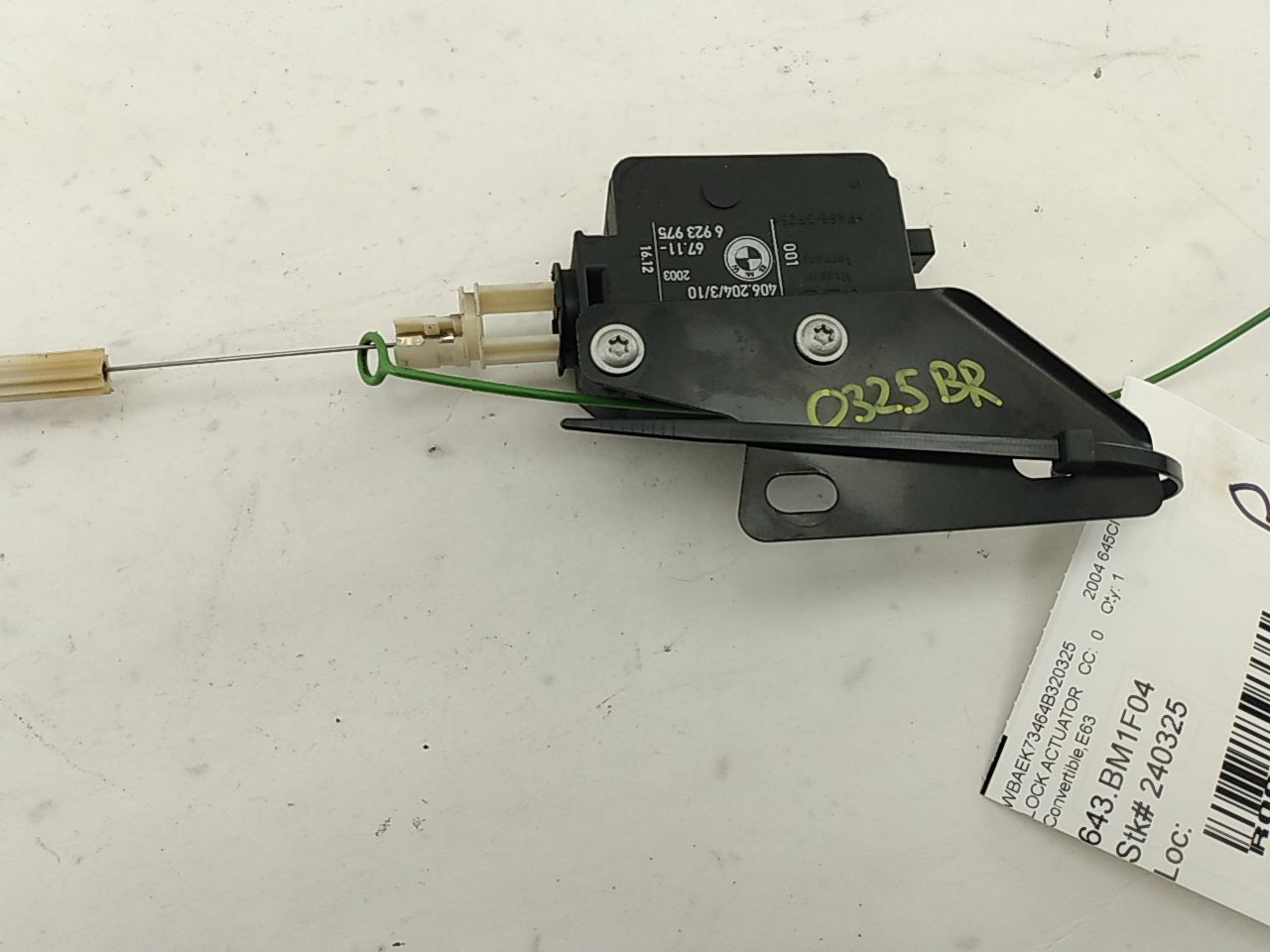 BMW 645Ci Fuel Tank Door Lid Actuator Motor