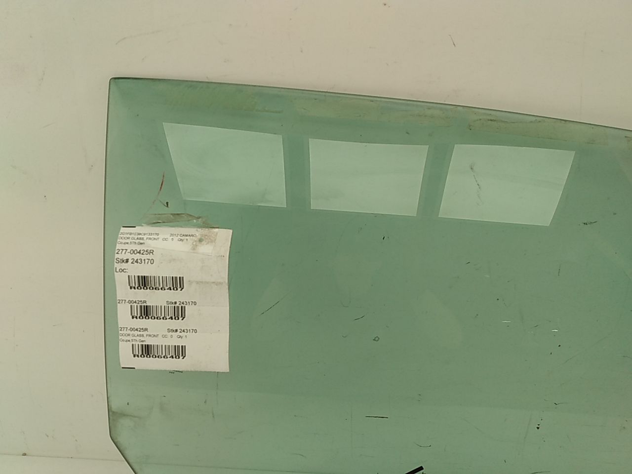 Chevrolet Camaro Front Right Door Glass