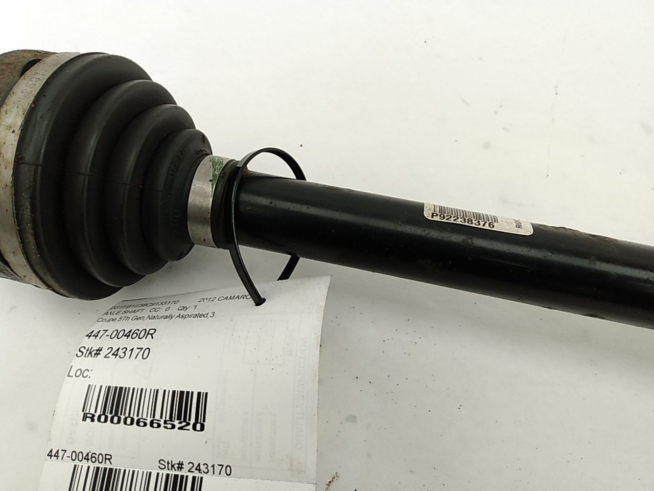 Chevrolet Camaro Rear Right Axle Shaft