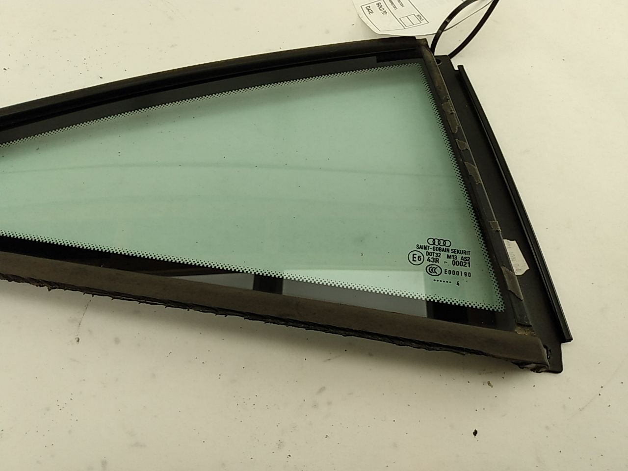 Audi TT Back Right Quarter Window Glass