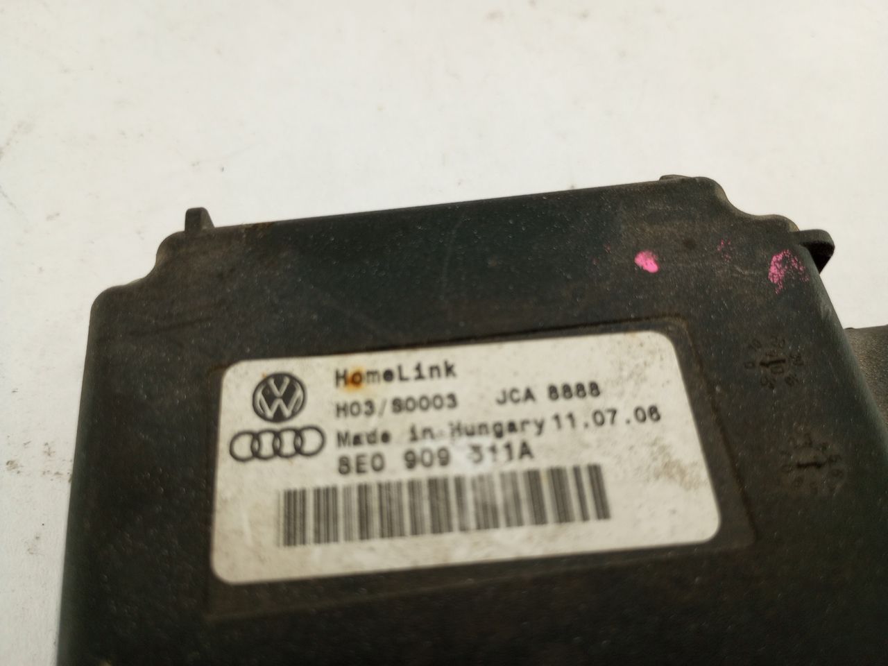 Audi TT Home Link Garage Module