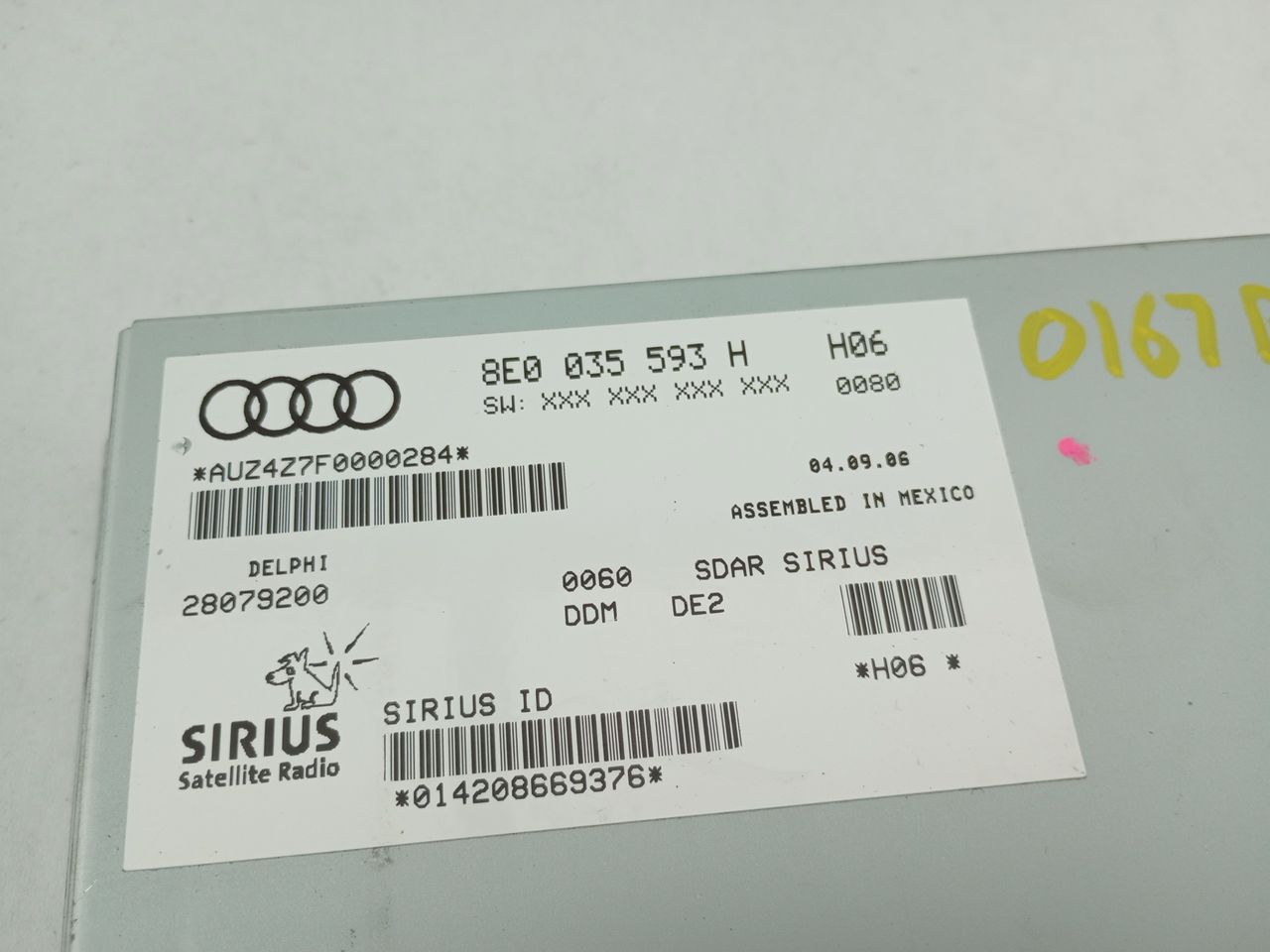 Audi TT Satellite Radio Control Module