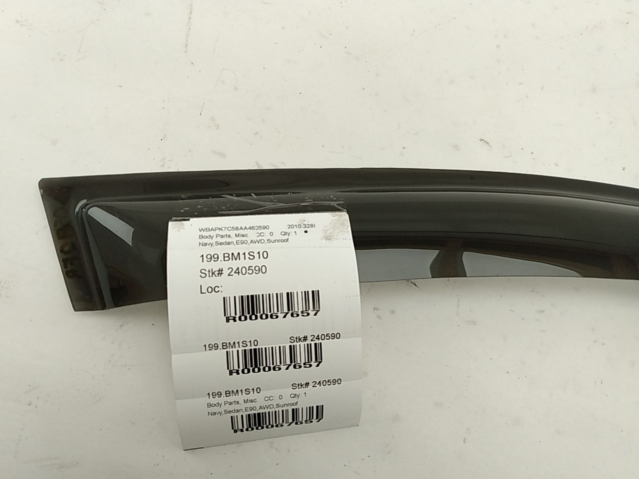 BMW 328i Front Right Door Window Visor