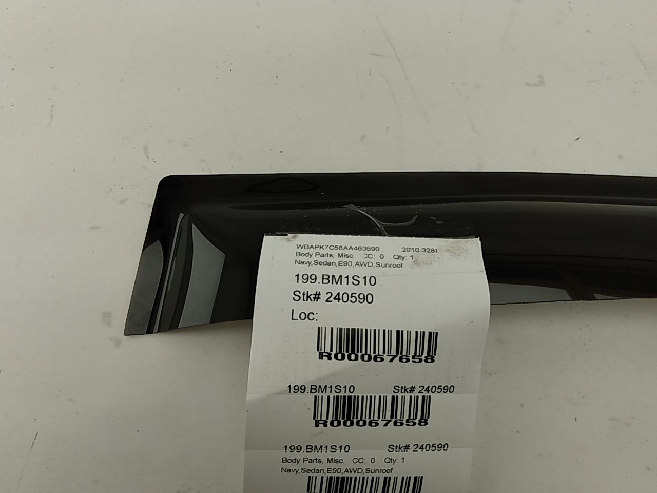 BMW 328i Rear Left Door Window Visor