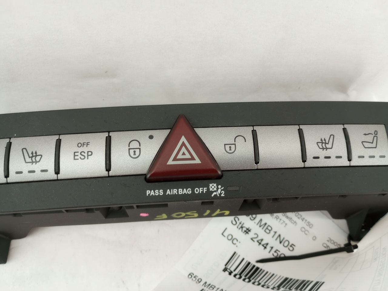 Mercedes SLK350 Center Console Switch Panel Warning Switch And Heated Seat Switch