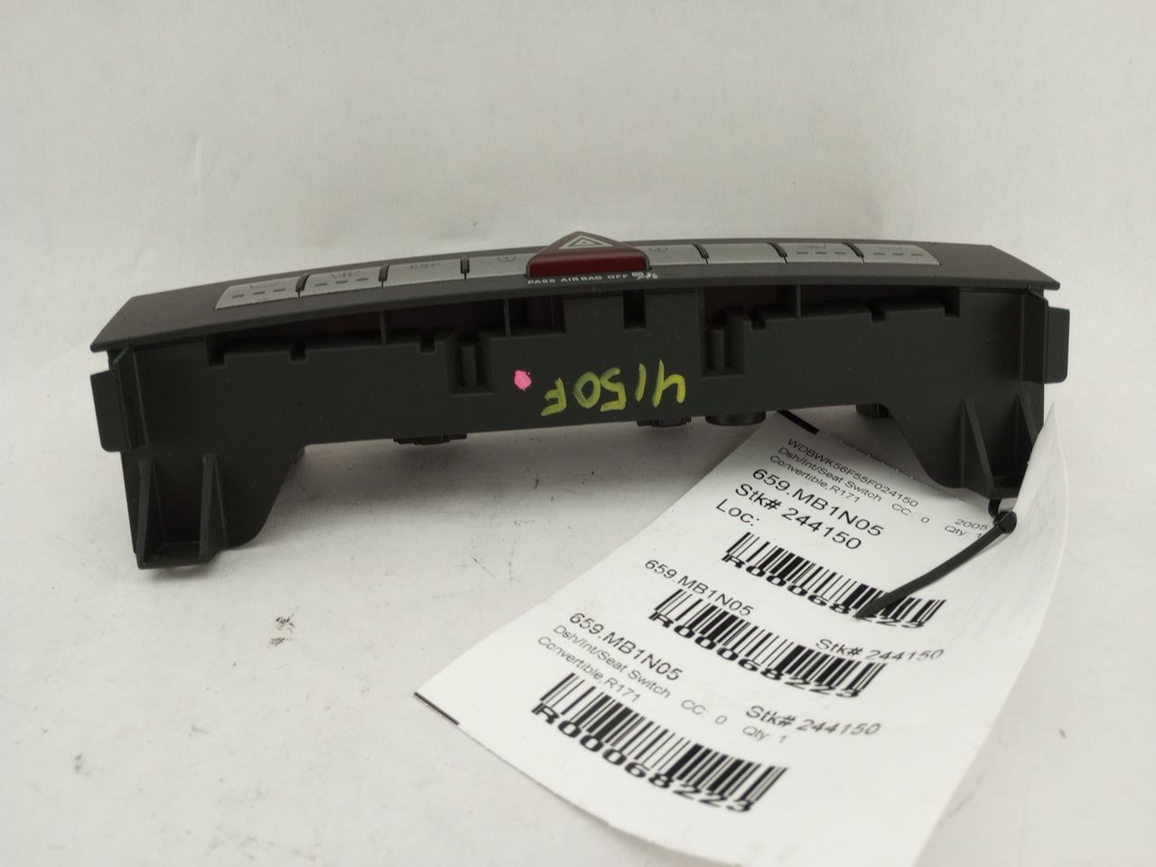 Mercedes SLK350 Center Console Switch Panel Warning Switch And Heated Seat Switch