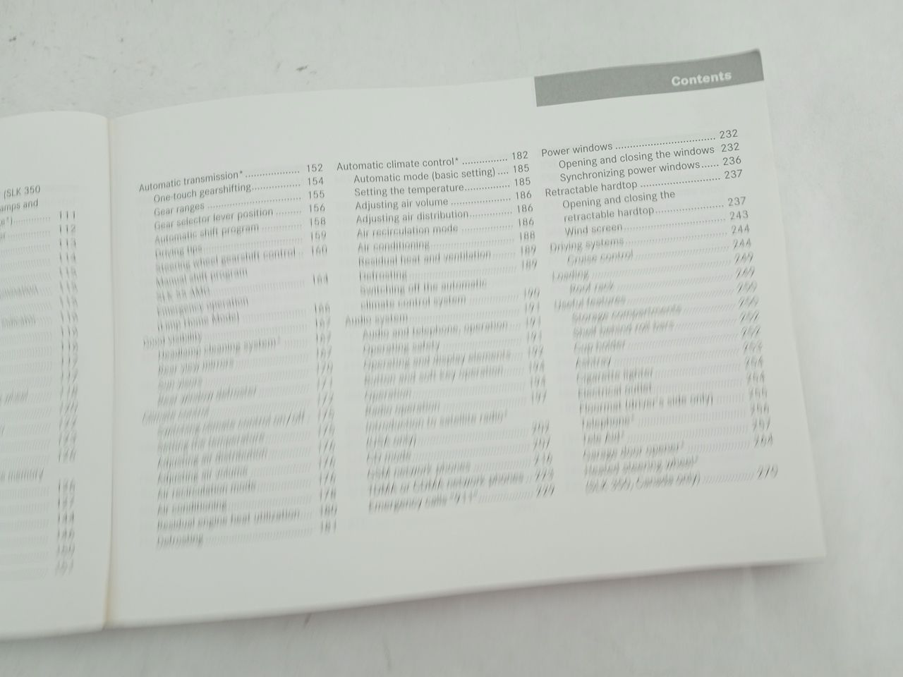 Mercedes SLK350 Owners Manual