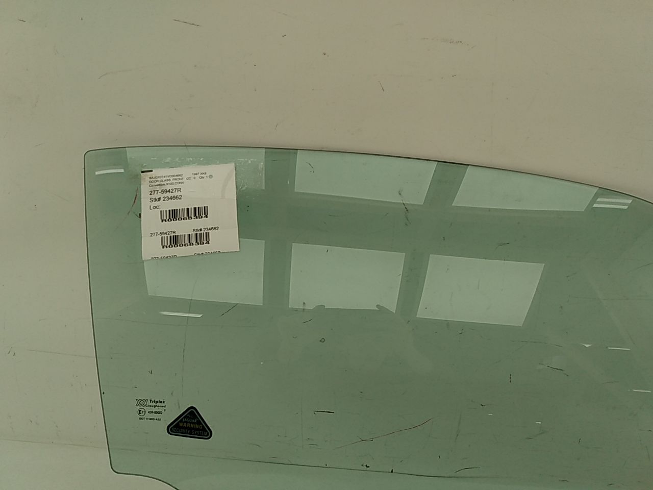 Jaguar XK8 Front Right Door Glass