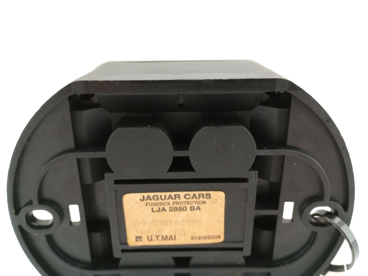 Used OEM Jaguar XK8 / XKR Trunk Fuse Box Cover – Protection Module Block, LJA2850AA